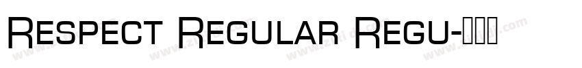 Respect Regular Regu字体转换